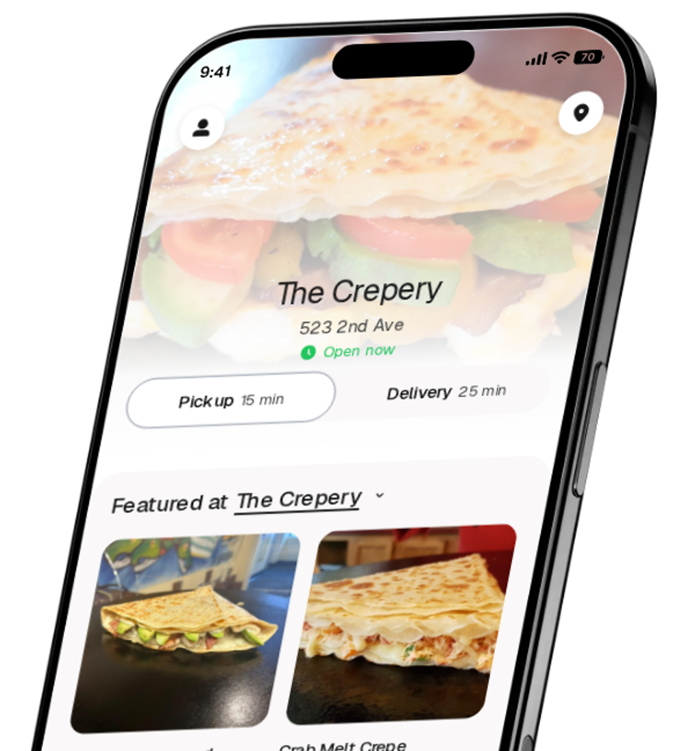 The Crepery app preview